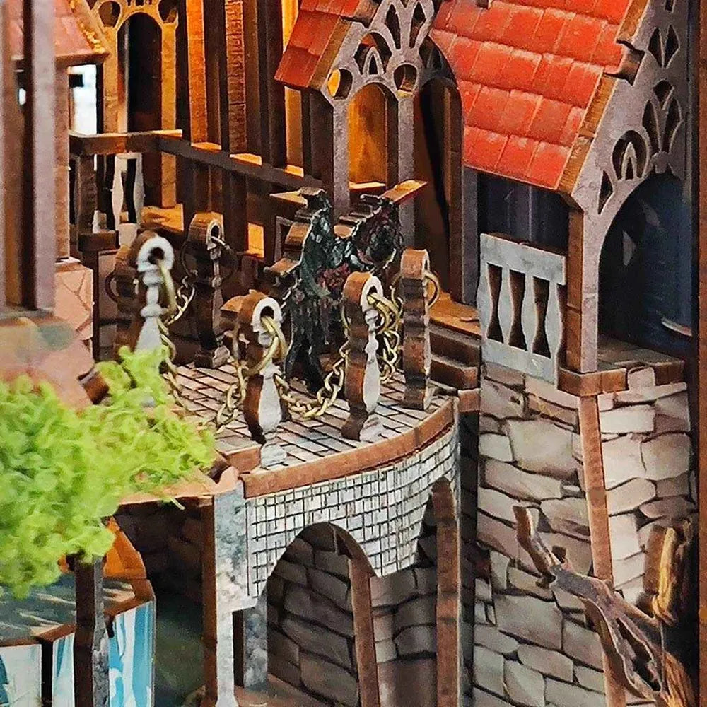 "Spirit of the Valley of the Magic Ring - Backlit Book Divider Kit | Lord of the Rings Miniature DIY House V1"
