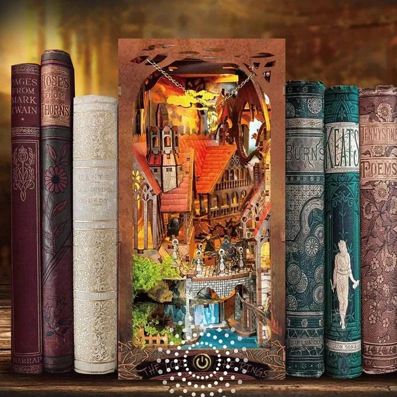"Spirit of the Valley of the Magic Ring - Backlit Book Divider Kit | Lord of the Rings Miniature DIY House V1"