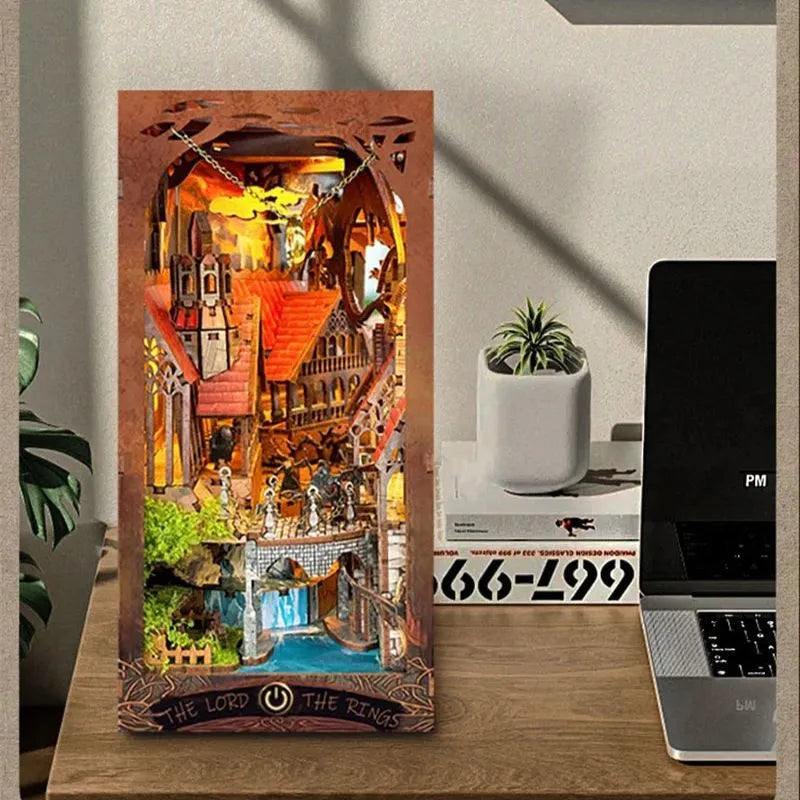 "Spirit of the Valley of the Magic Ring - Backlit Book Divider Kit | Lord of the Rings Miniature DIY House V1"