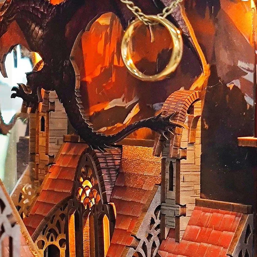 "Spirit of the Valley of the Magic Ring - Backlit Book Divider Kit | Lord of the Rings Miniature DIY House V1"